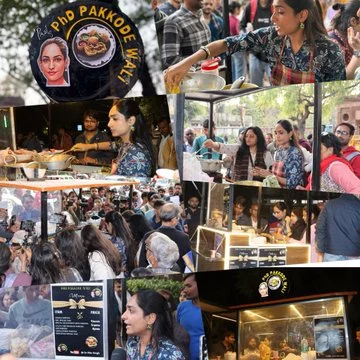 Outdoor food festival crowd and stalls.